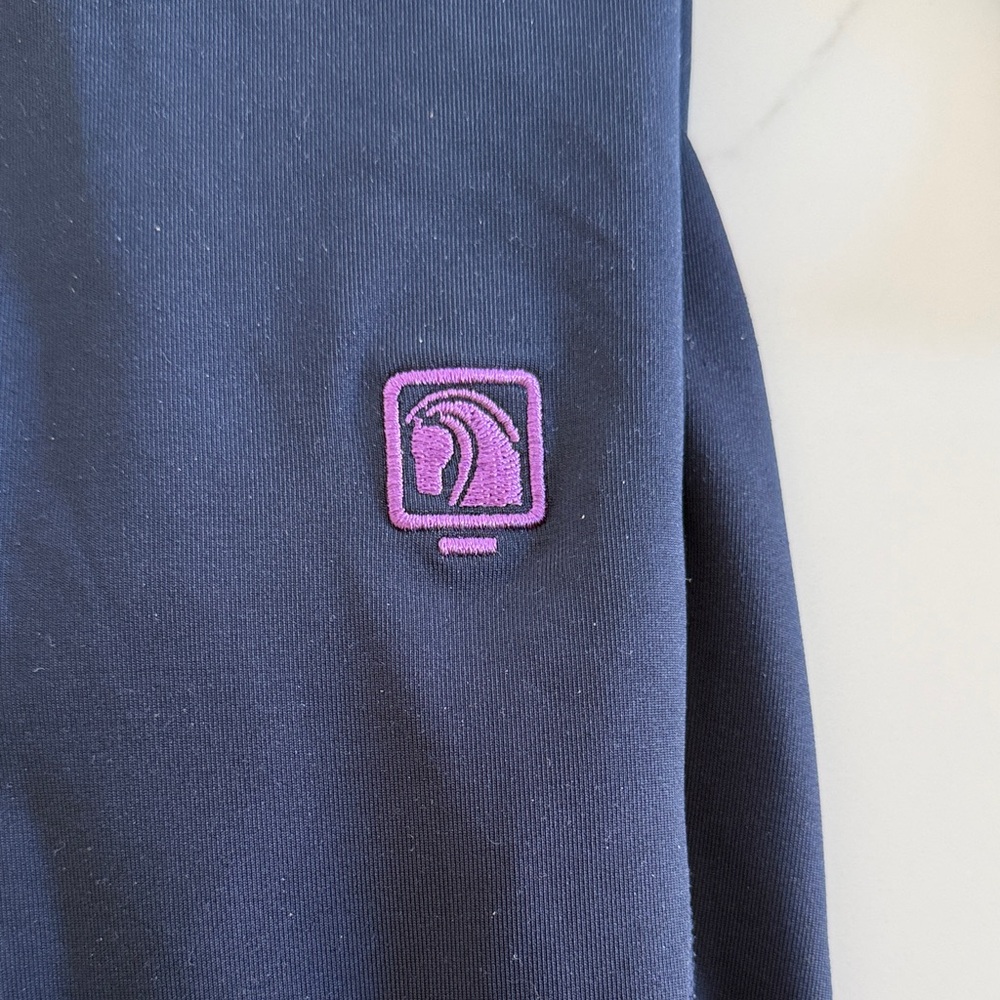 Navy and Purple Quarter-Zip Pullover - Picture 2 of 5